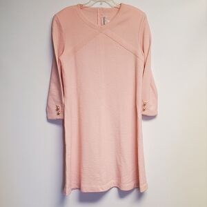 Vintage CastleBerry Bubble Gum Pink Knit Wool Blend Dress Size 12